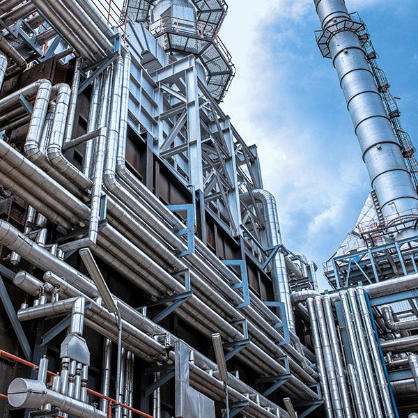 Large industrial piping