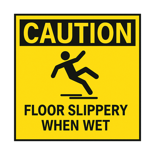 Slipping Ramp Sign Slip Trip And Fall Hazard Signs And Labels