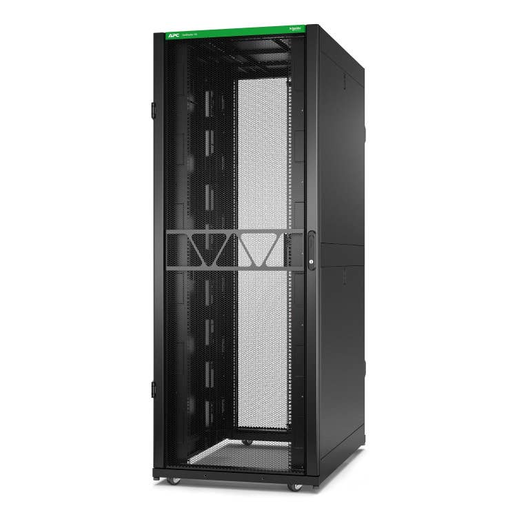 APC BY SCHNEIDER ELECTRIC Rack Enclosure, 42U, Steel, Black